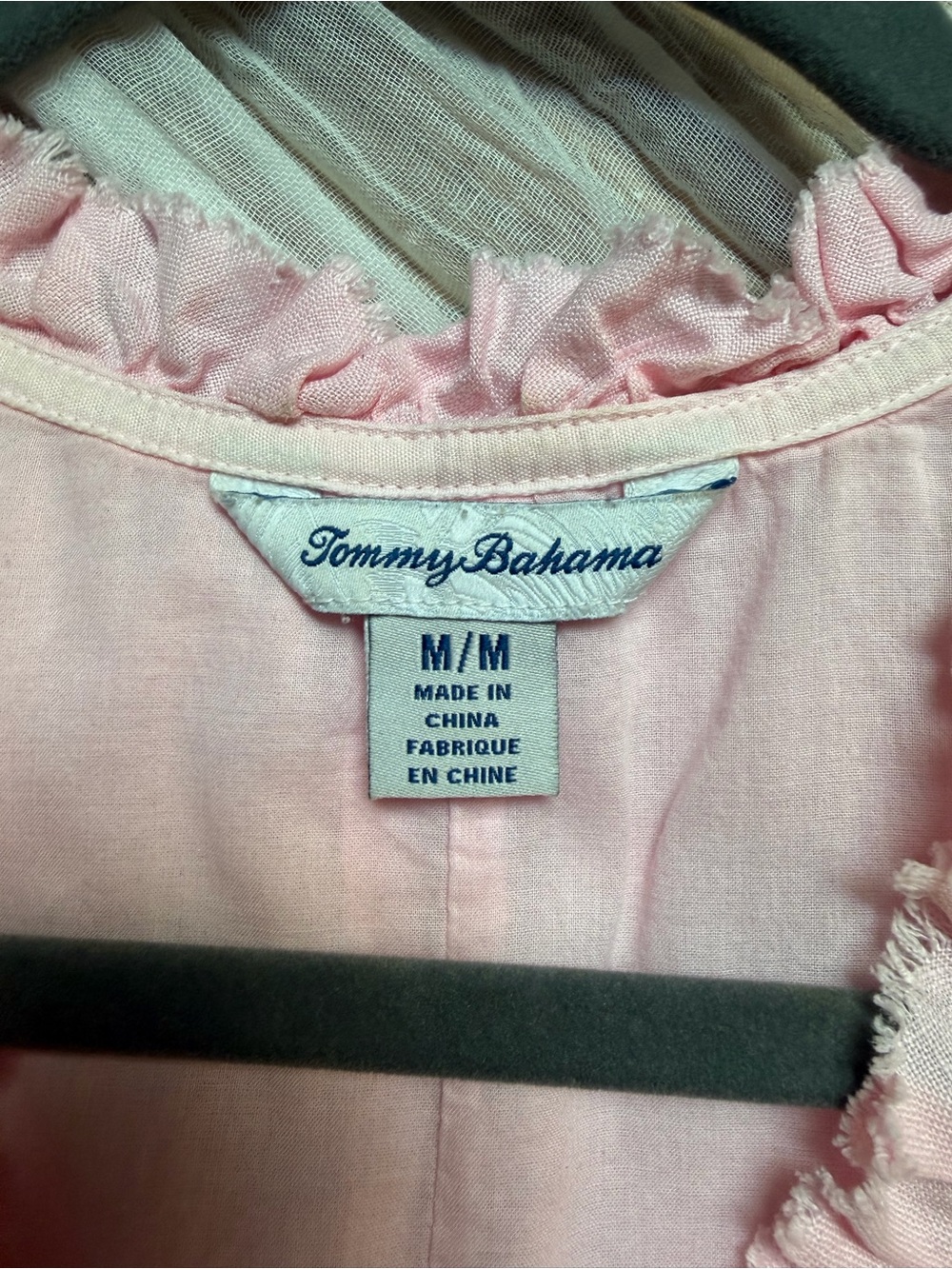 Tommy Bahama Sleeveless, Pink Linen V-Neck Dress - Picture 3 of 4